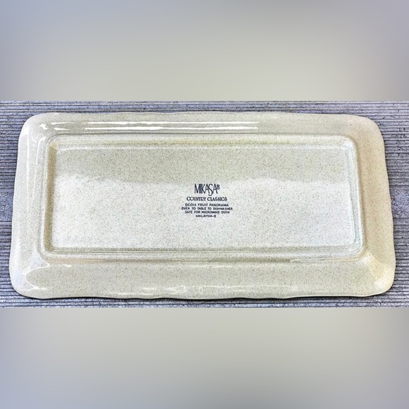 Retired MIKASA Country Classics FRUIT PANORAMA Rectangular Sandwich Plate - Picture 2 of 10